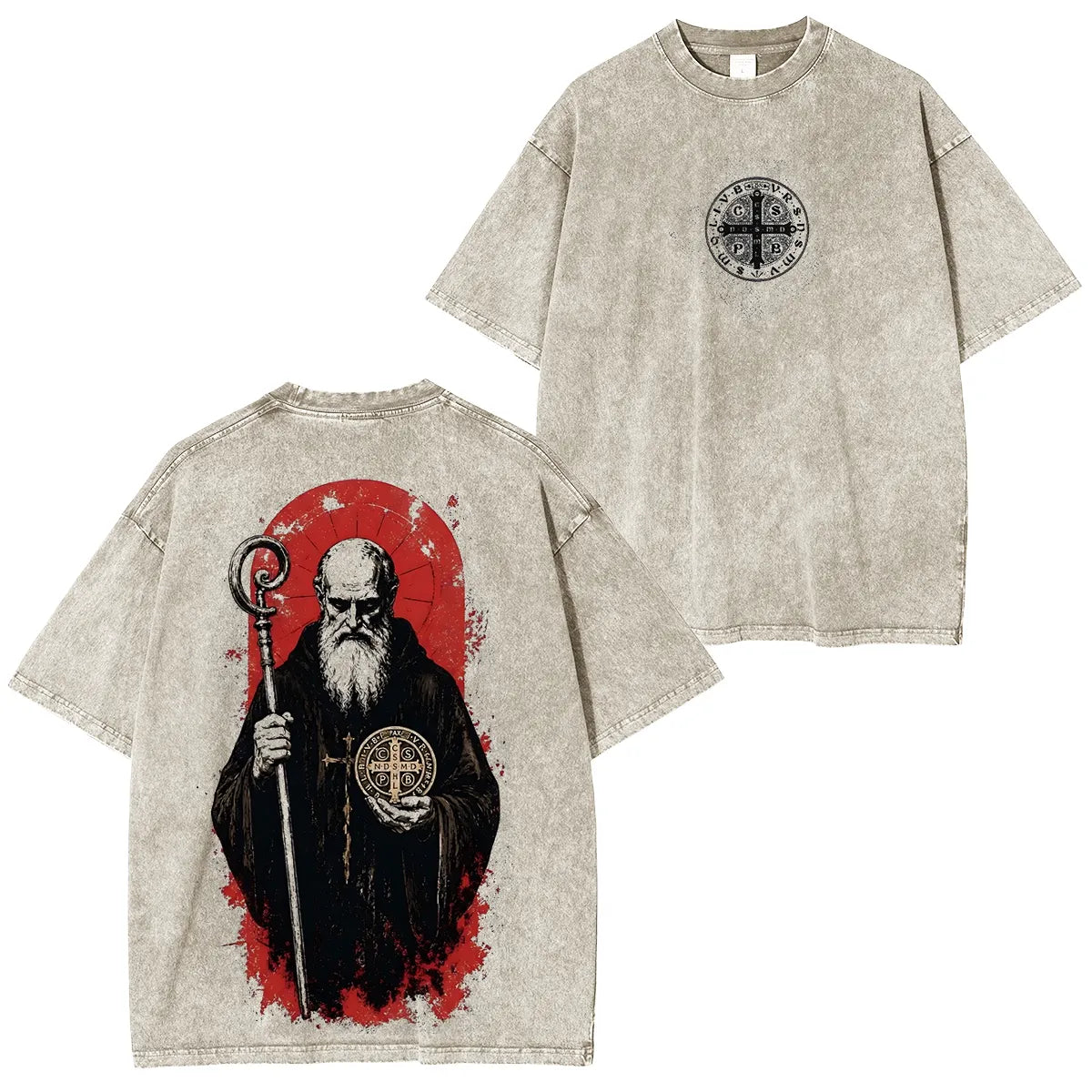 Saint Benedict Guardian Vintage Washed Tee
