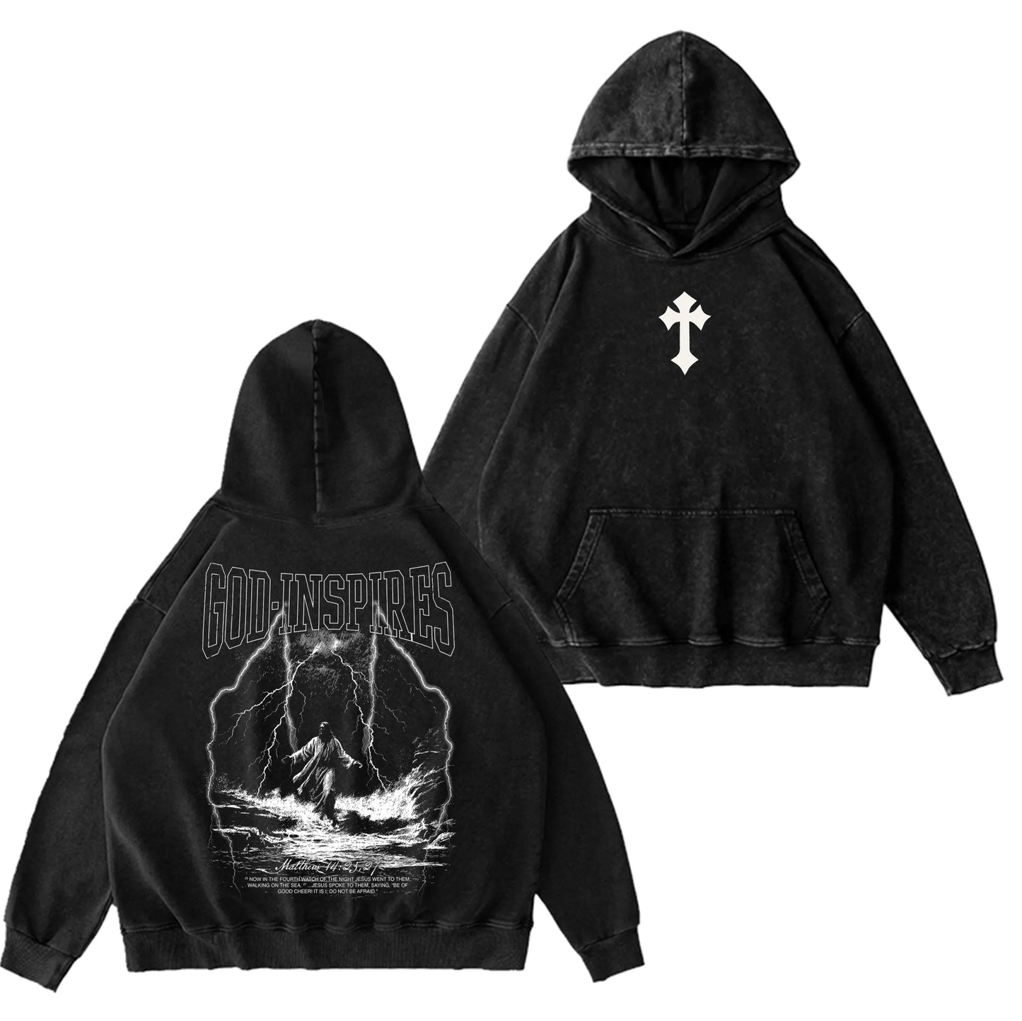 God Inspires Walk in Faith Washed T-shirt/Crewneck/Hoodie