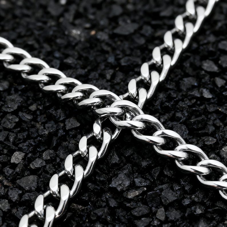 Stainless Steel Cross Silver Necklace