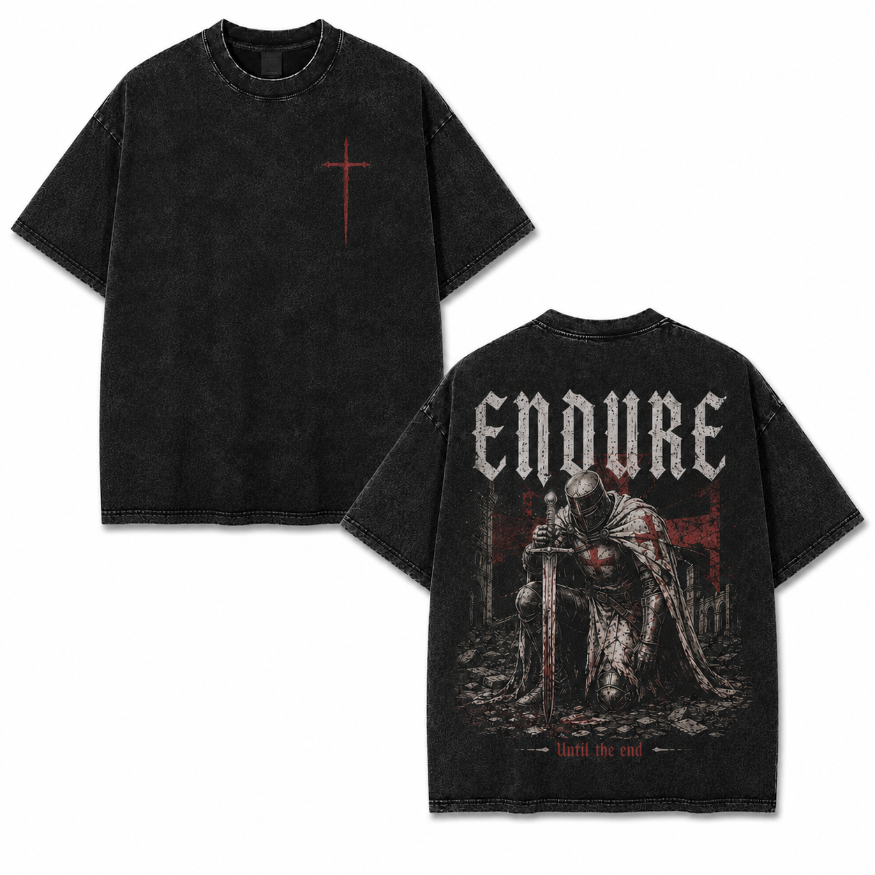 Endure Knight Washed Oversized T-Shirt/Crewneck/Hoodie