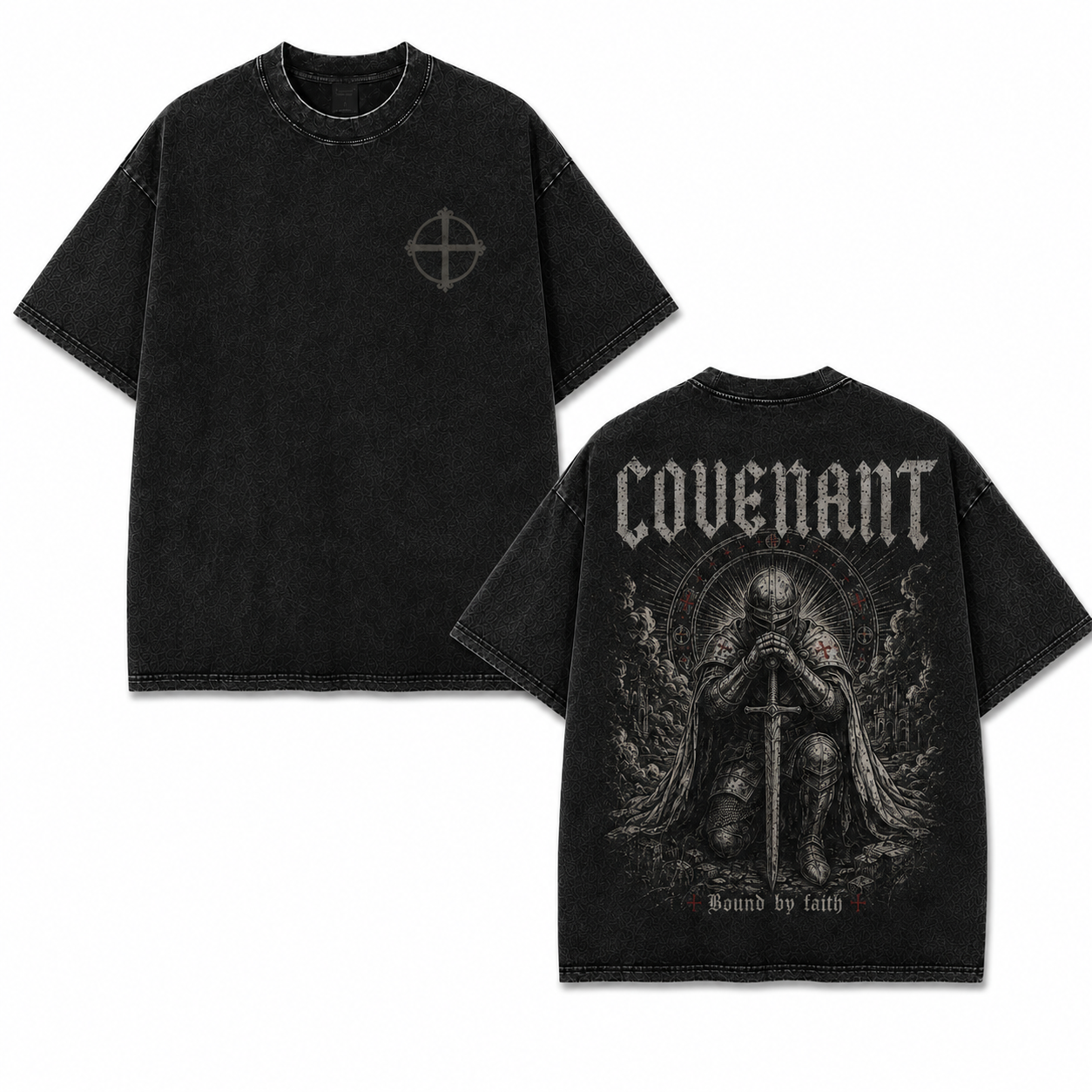 Covenant Knight Washed Oversized T-Shirt/Crewneck/Hoodie