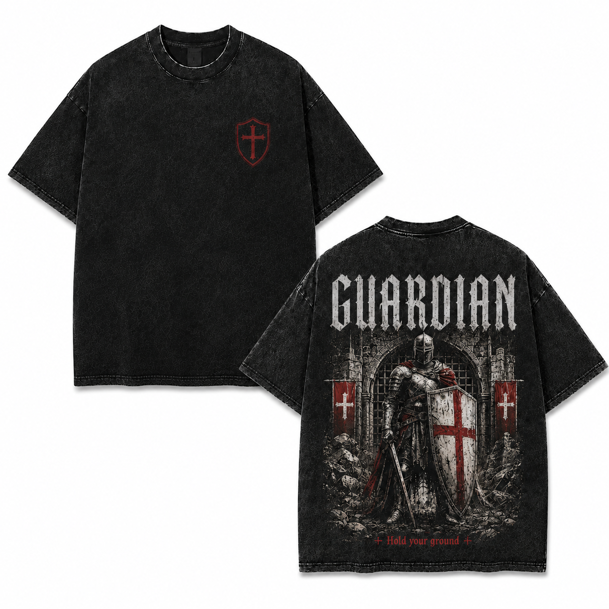 Guardian Knight Washed Oversized T-Shirt/Crewneck/Hoodie