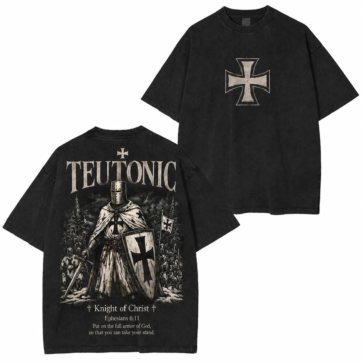 Teutonic Knight of Christ Vintage Washed T-Shirt/Crewneck/Hoodie