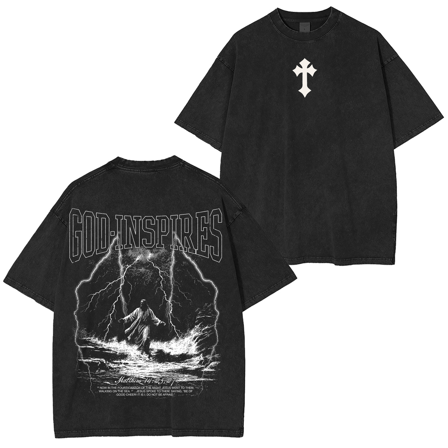 God Inspires Walk in Faith Washed T-shirt/Crewneck/Hoodie