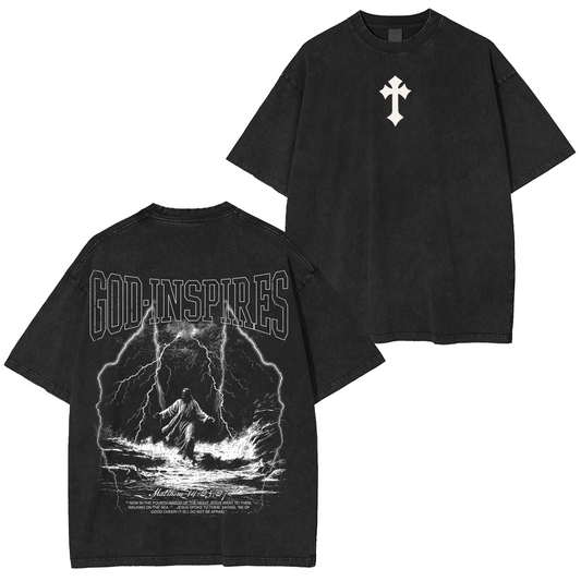 God Inspires Walk in Faith Washed T-shirt/Crewneck/Hoodie