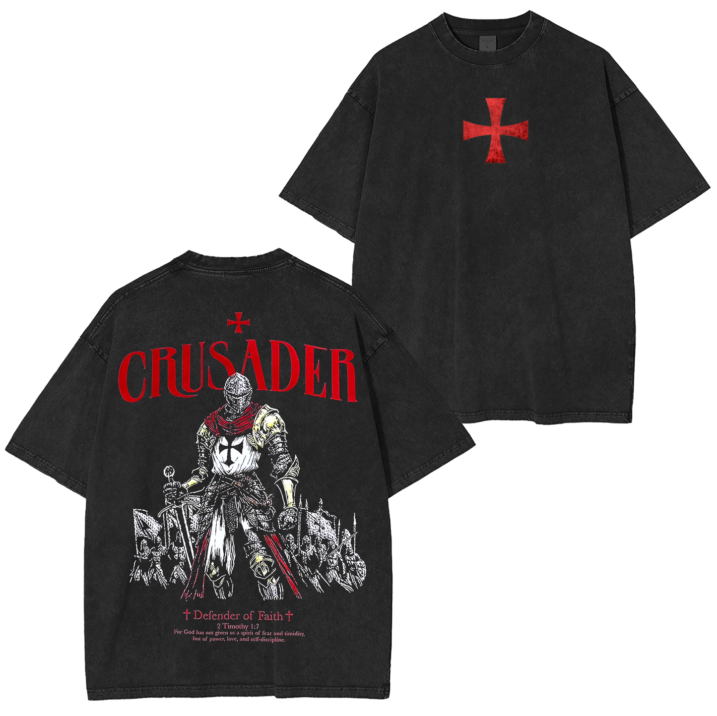 Vintage knight Christian Washed T-shirt/Crewneck/Hoodie