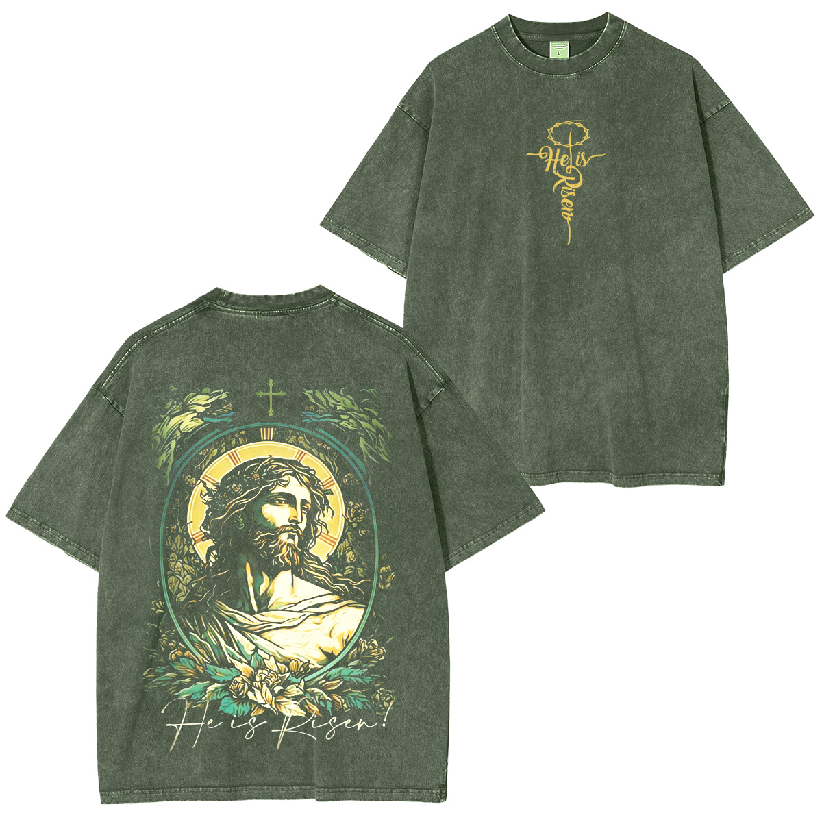 He Is Risen – The Resurrection Unisex Washed T-shirt/Crewneck/Hoodie