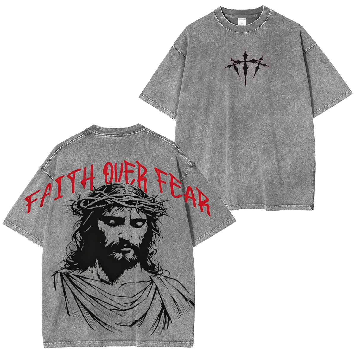 Faith Over Fear Vintage Washed Unisex T-Shirt