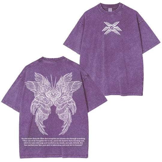 Seraphim Angel Divine Wings : Seraphim can cleanse sins through burning Washed Unisex T-Shirt