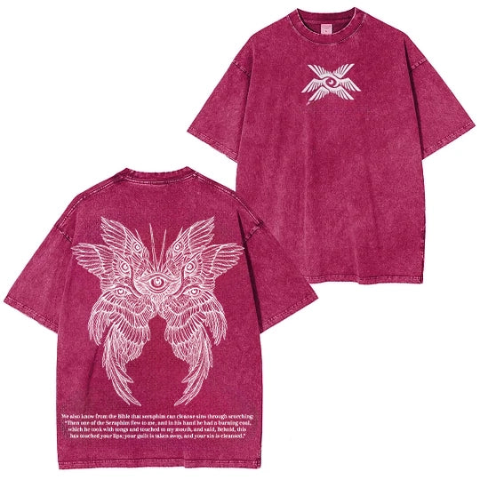 Seraphim Angel Divine Wings : Seraphim can cleanse sins through burning Washed Unisex T-Shirt
