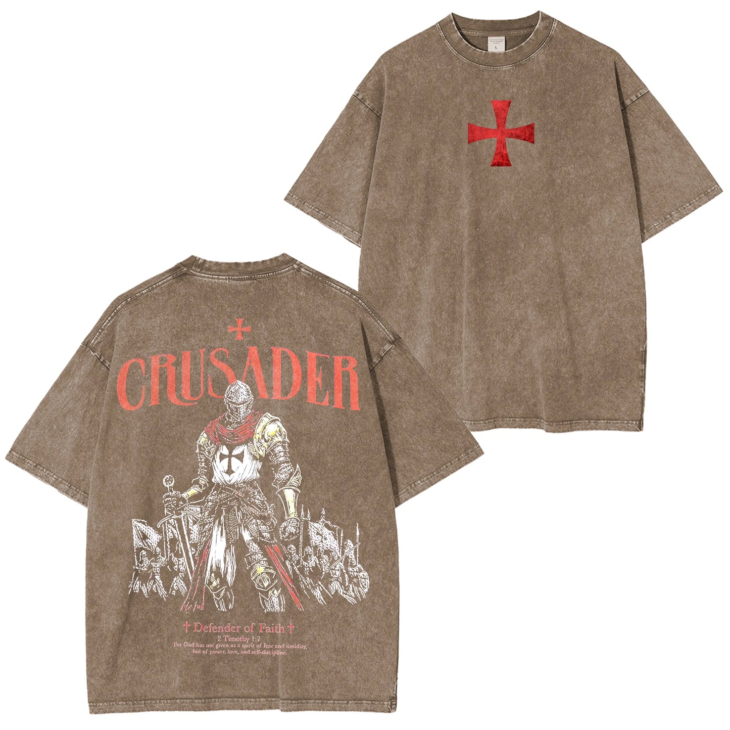 Vintage knight Christian Washed T-shirt/Crewneck/Hoodie