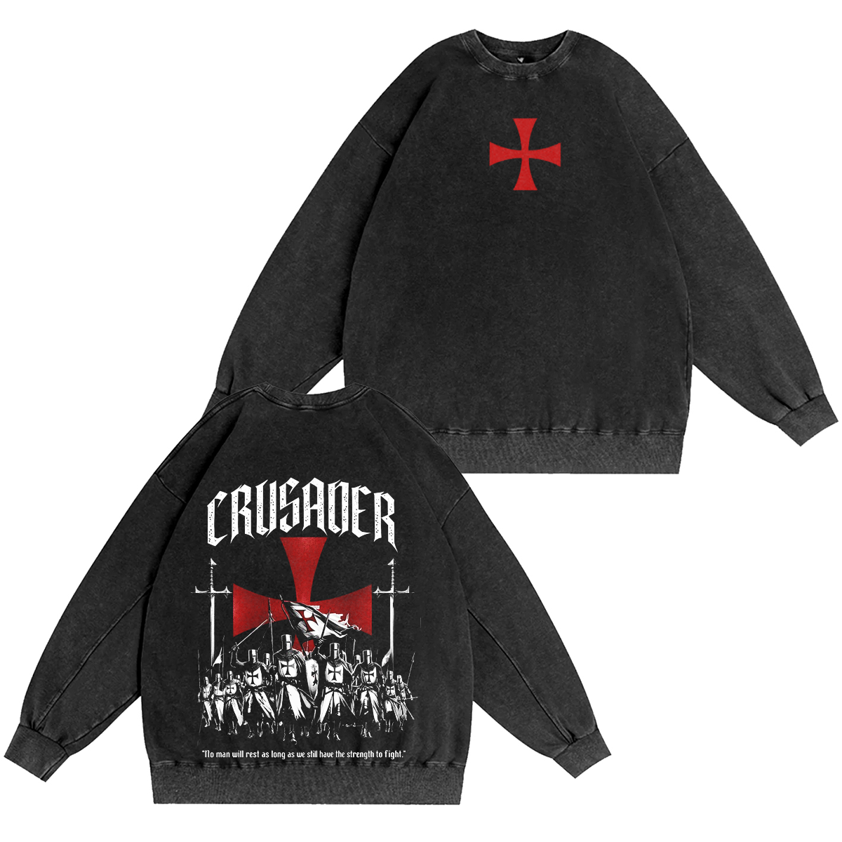 Crusader Knight Washed T-shirt/Crewneck/Hoodie