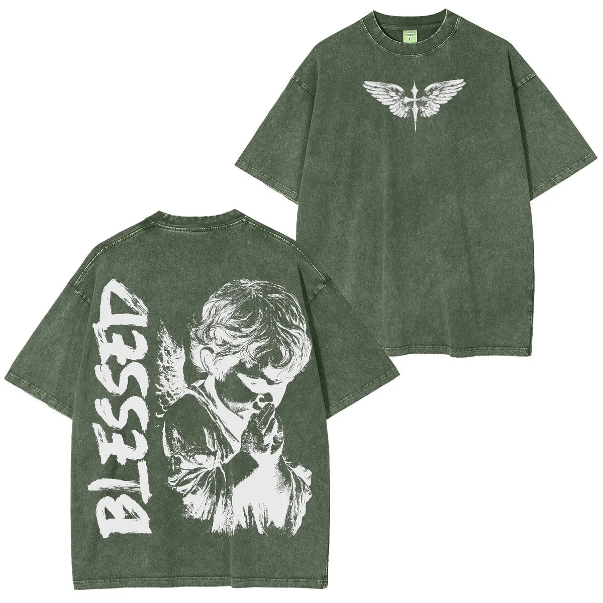 Blessed Angel Washed Unisex T-Shirt