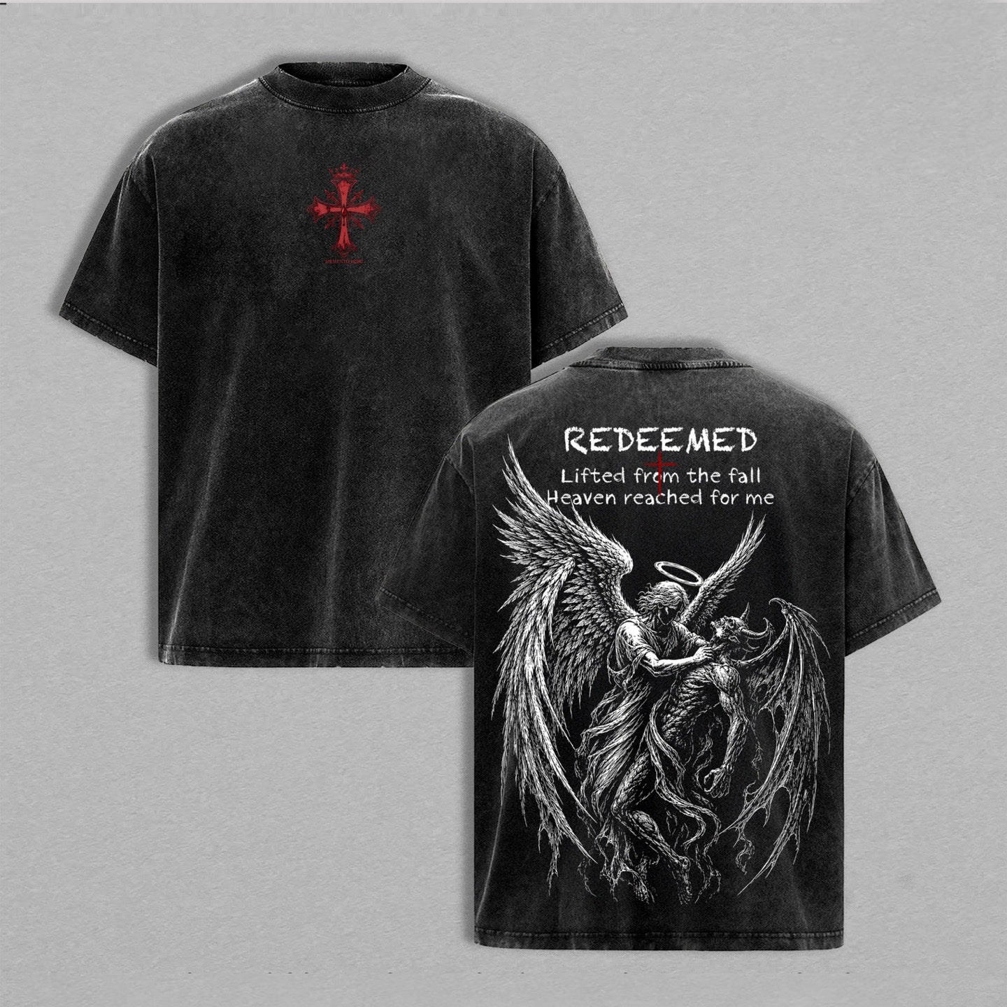 Redeemed Angel Vintage Washed Christian T Shirt