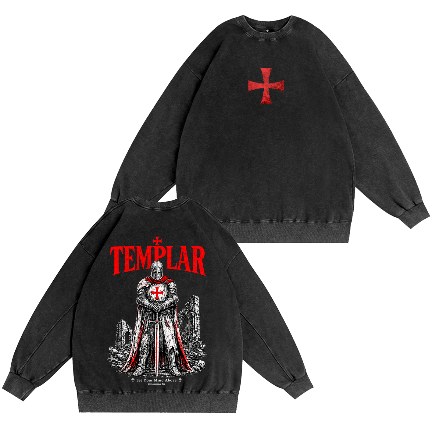 Templar’s Oath Washed T-Shirt/Crewneck/Hoodie