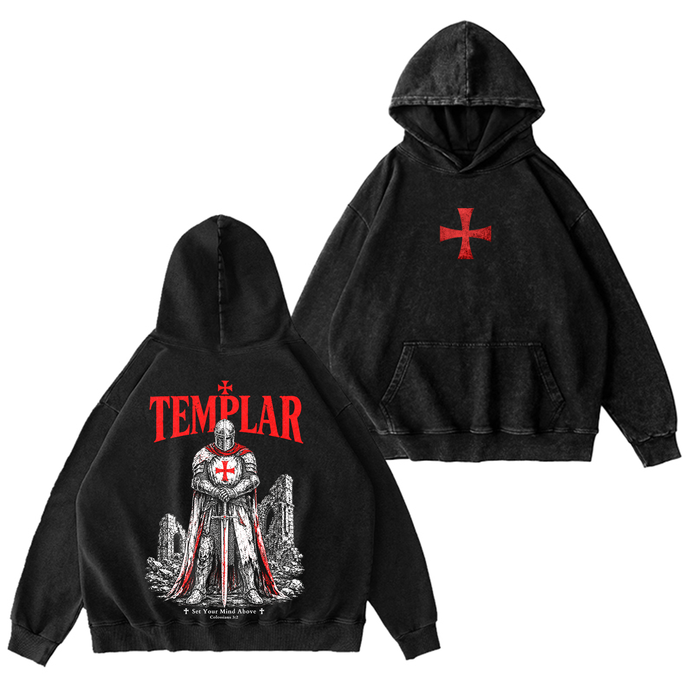 Templar’s Oath Washed T-Shirt/Crewneck/Hoodie