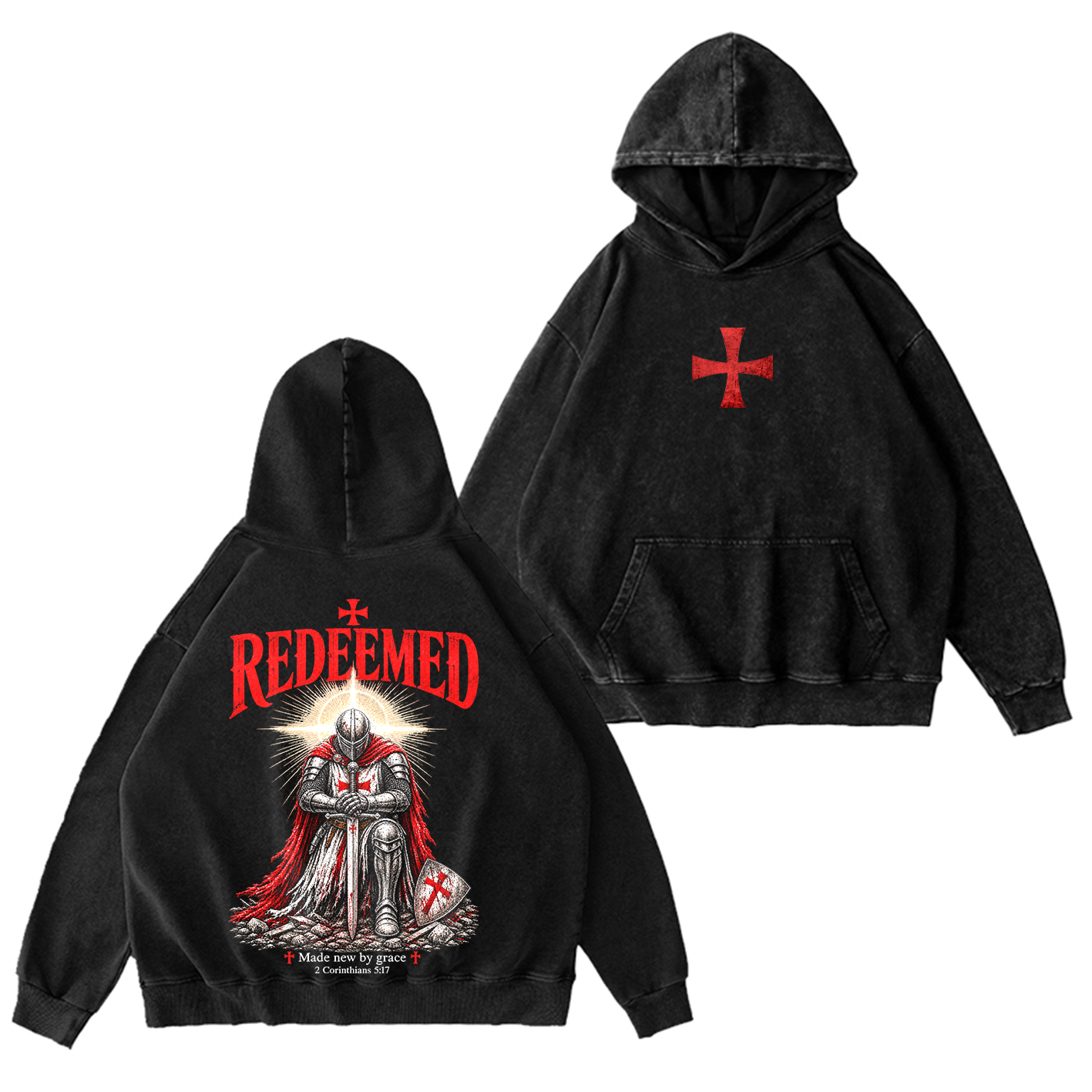 Redeemed by Grace Washed T-Shirt/Crewneck/Hoodie