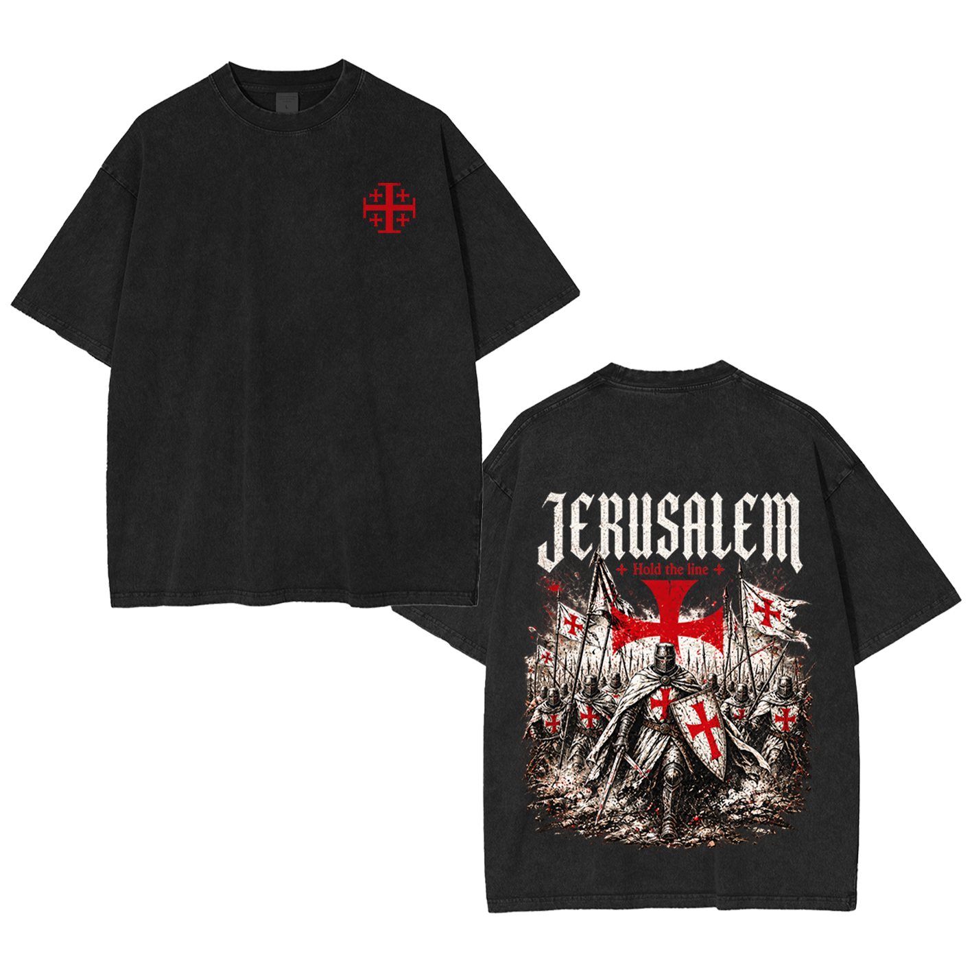Jerusalem Hold the Line Vintage Washed T-Shirt/Crewneck/Hoodie