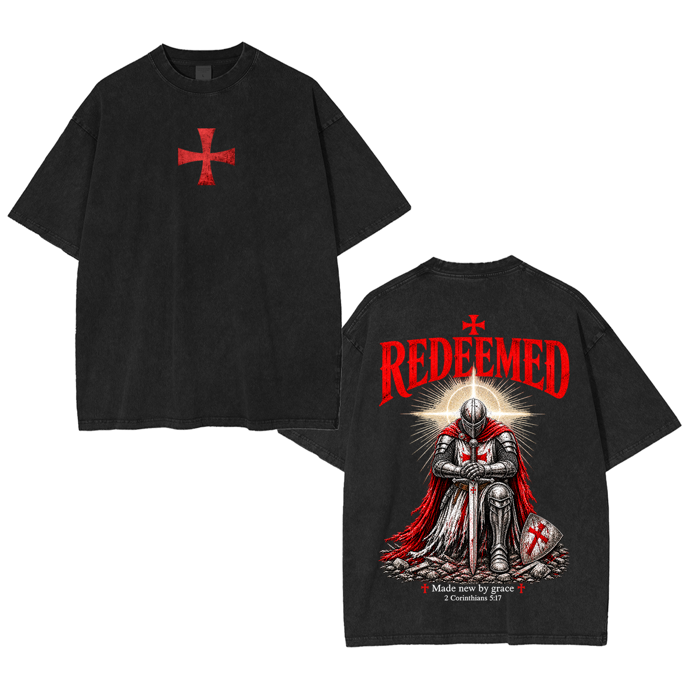 Redeemed by Grace Washed T-Shirt/Crewneck/Hoodie