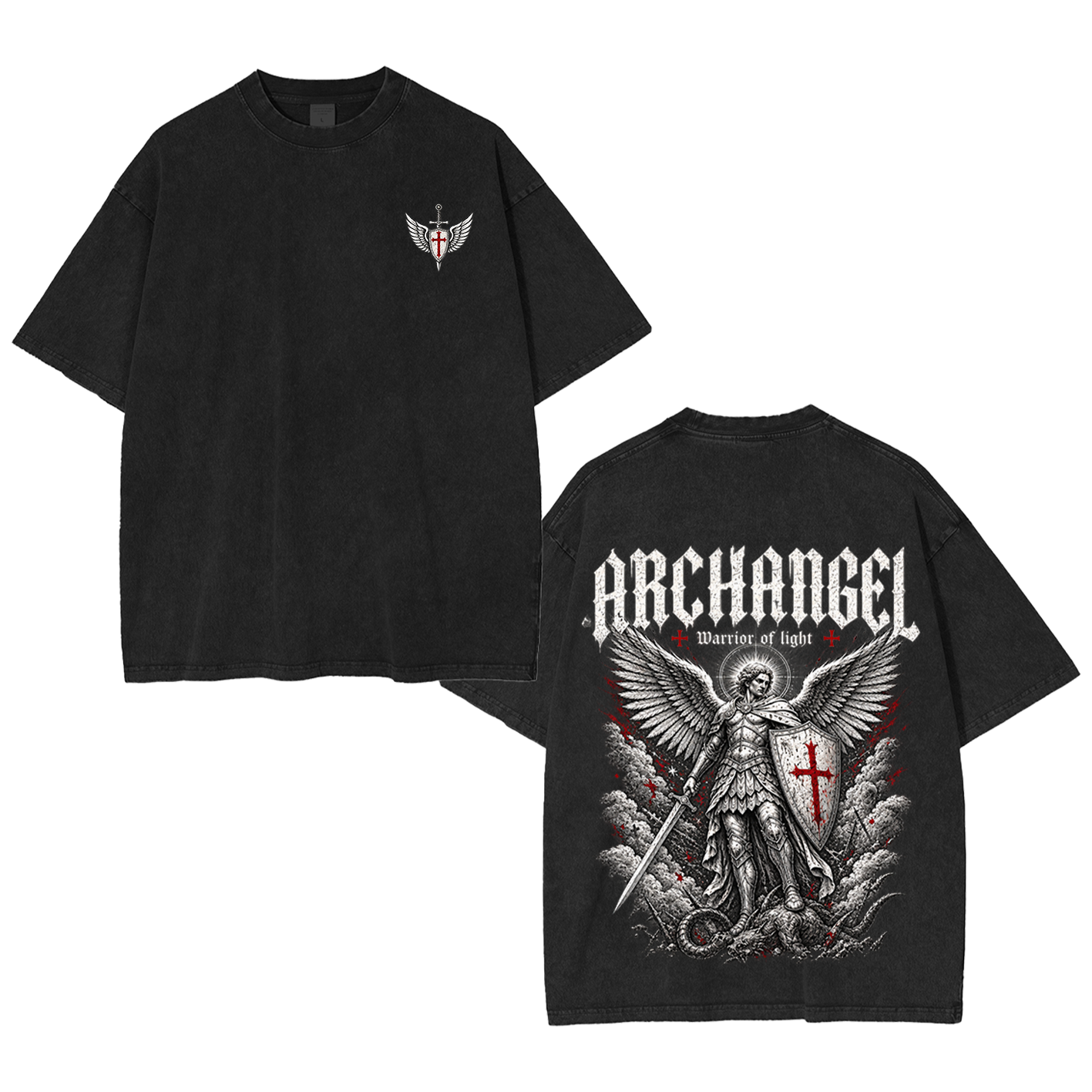 Archangel Warrior of Light Vintage Washed T-Shirt/Crewneck/Hoodie
