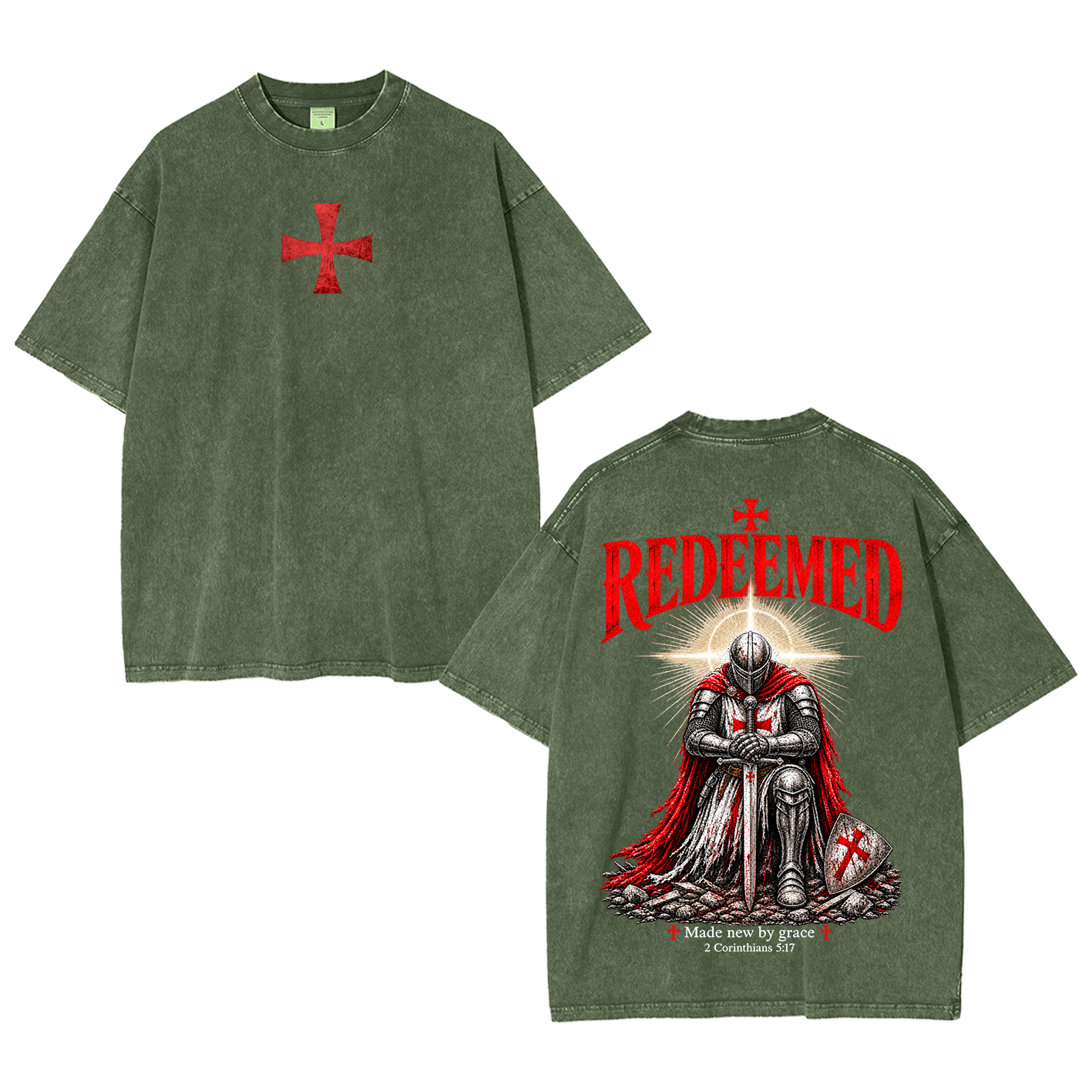 Redeemed by Grace Washed T-Shirt/Crewneck/Hoodie