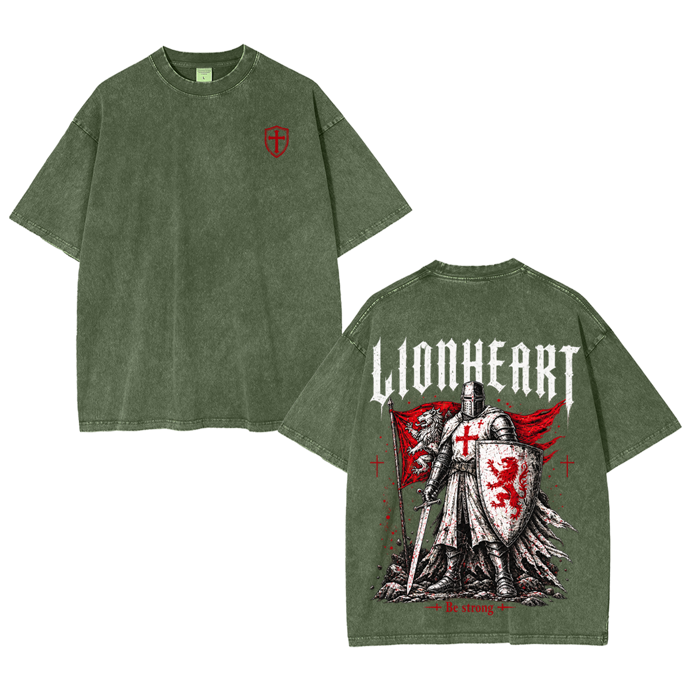 Lionheart Be Strong Vintage Washed T-Shirt/Crewneck/Hoodie