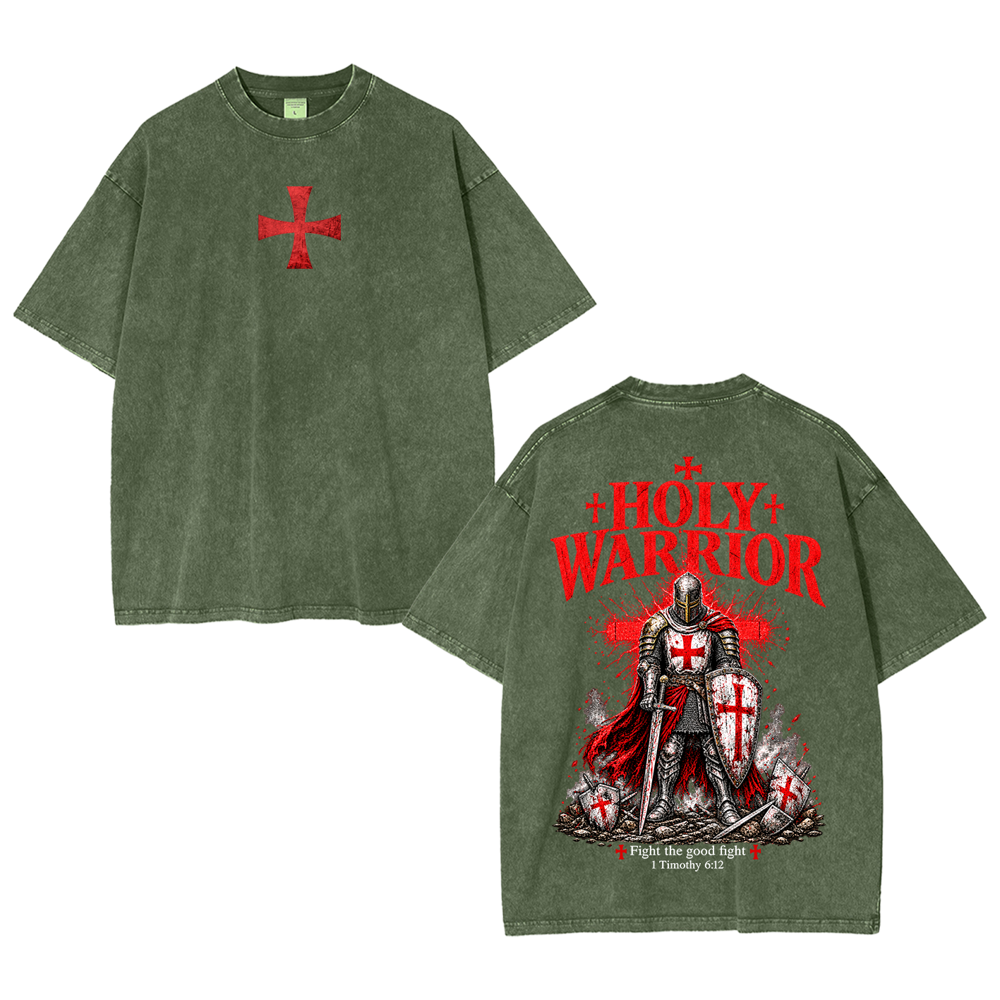 Holy Warrior Washed T-Shirt/Crewneck/Hoodie