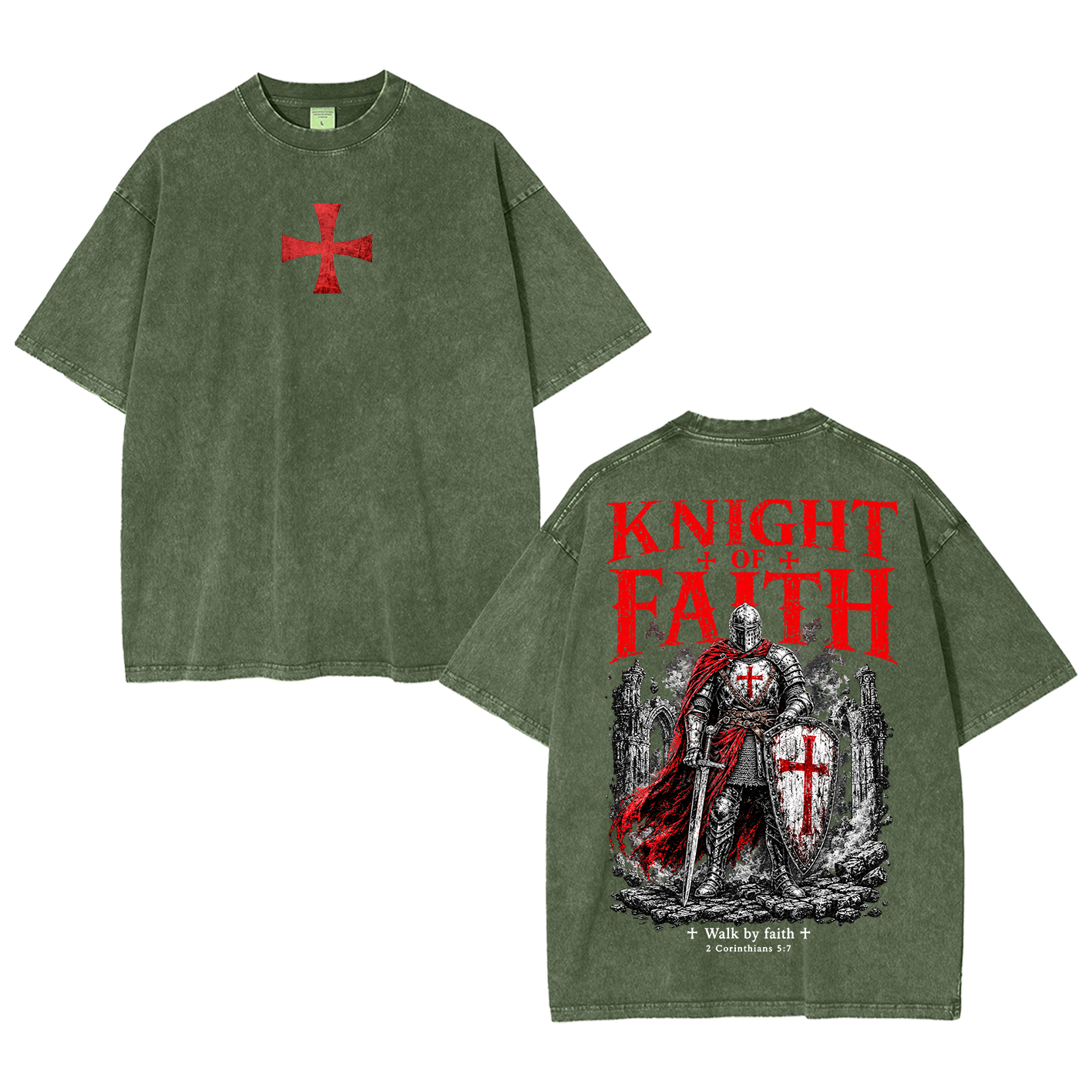 Knight of Faith Vintage Washed T-Shirt/Crewneck/Hoodie