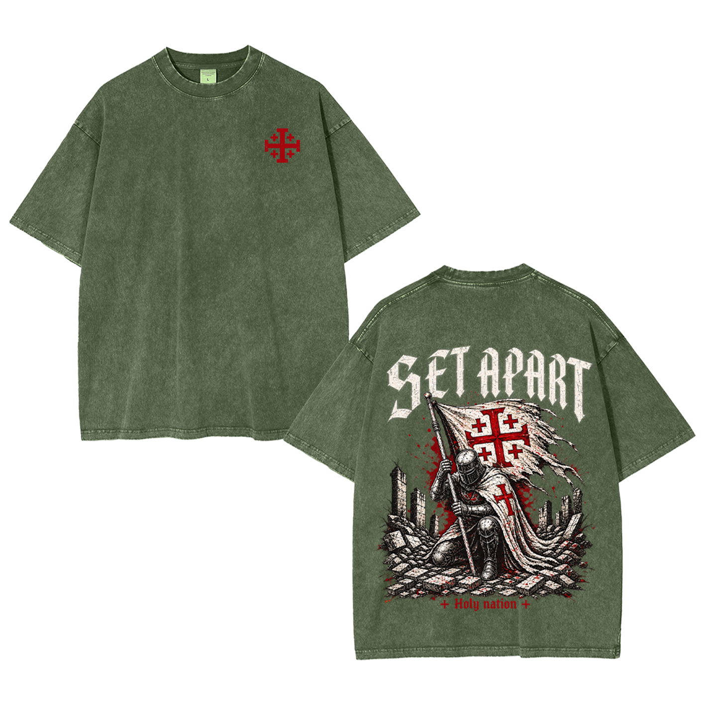Set Apart Holy Nation Vintage Washed T-Shirt/Crewneck/Hoodie