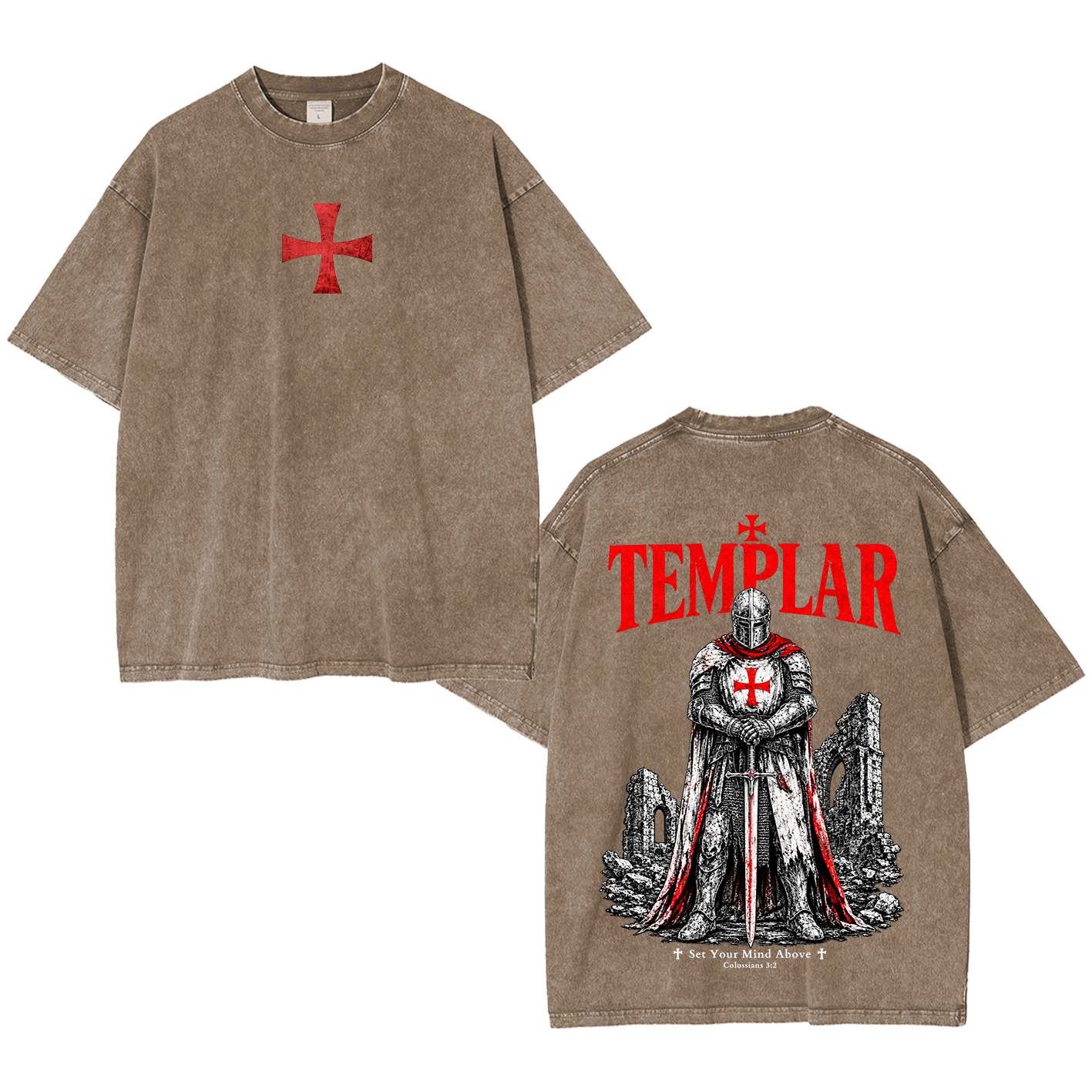 Templar’s Oath Washed T-Shirt/Crewneck/Hoodie