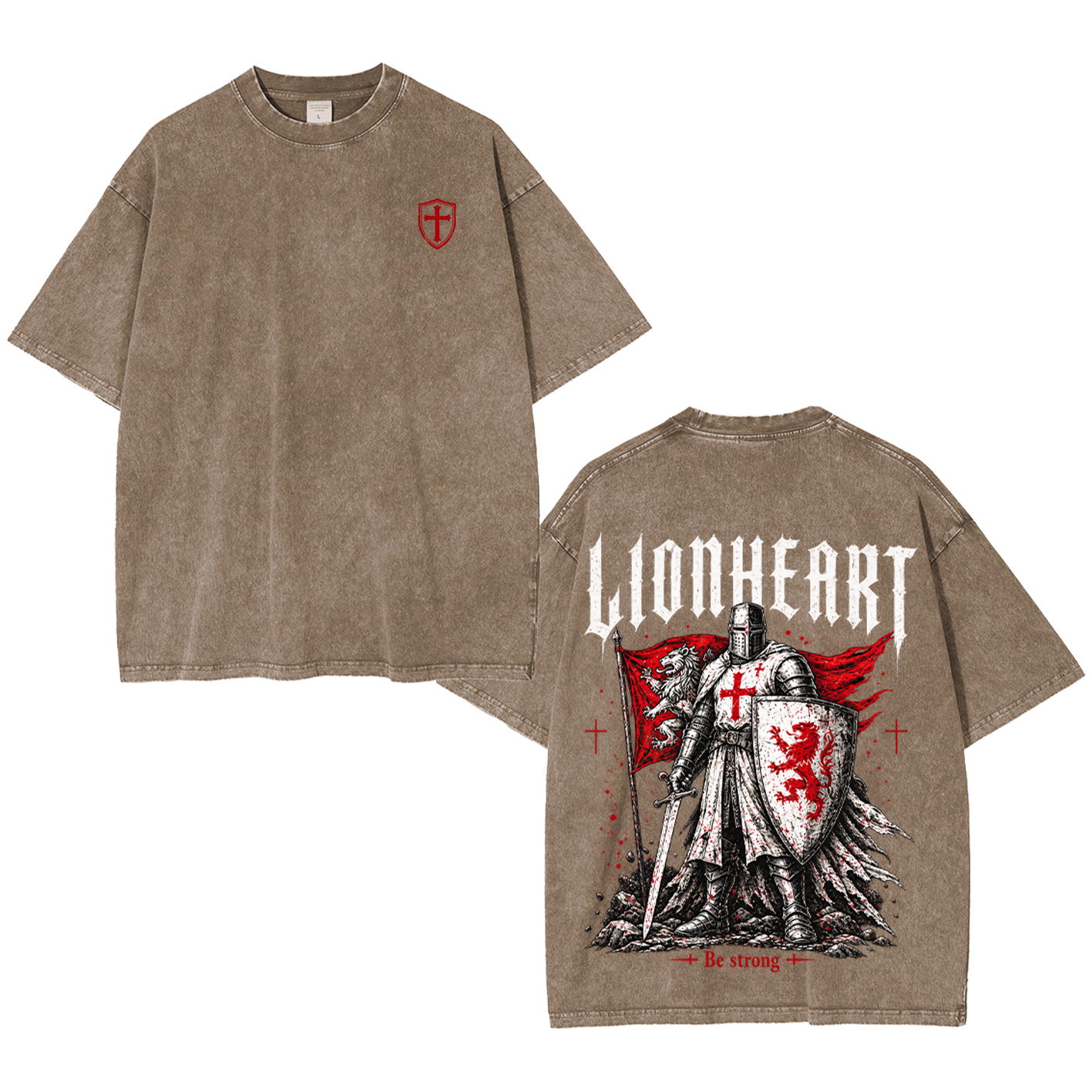 Lionheart Be Strong Vintage Washed T-Shirt/Crewneck/Hoodie