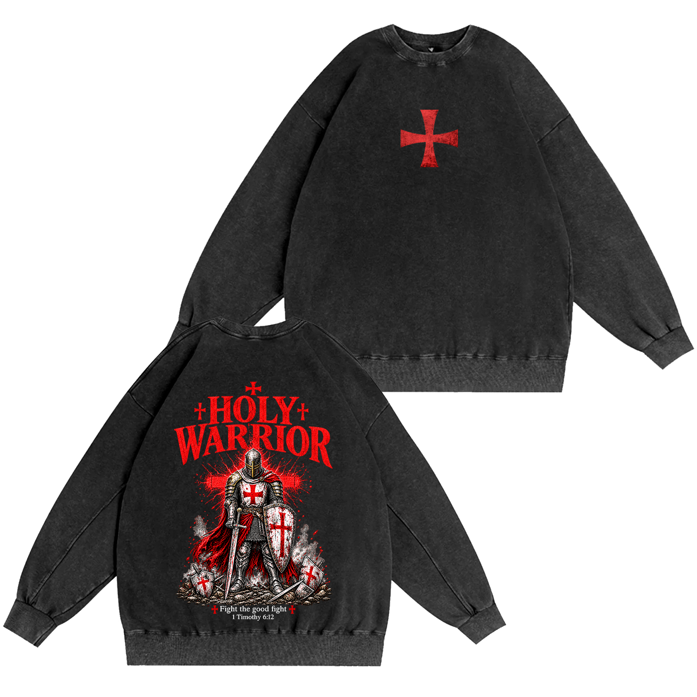 Holy Warrior Washed T-Shirt/Crewneck/Hoodie