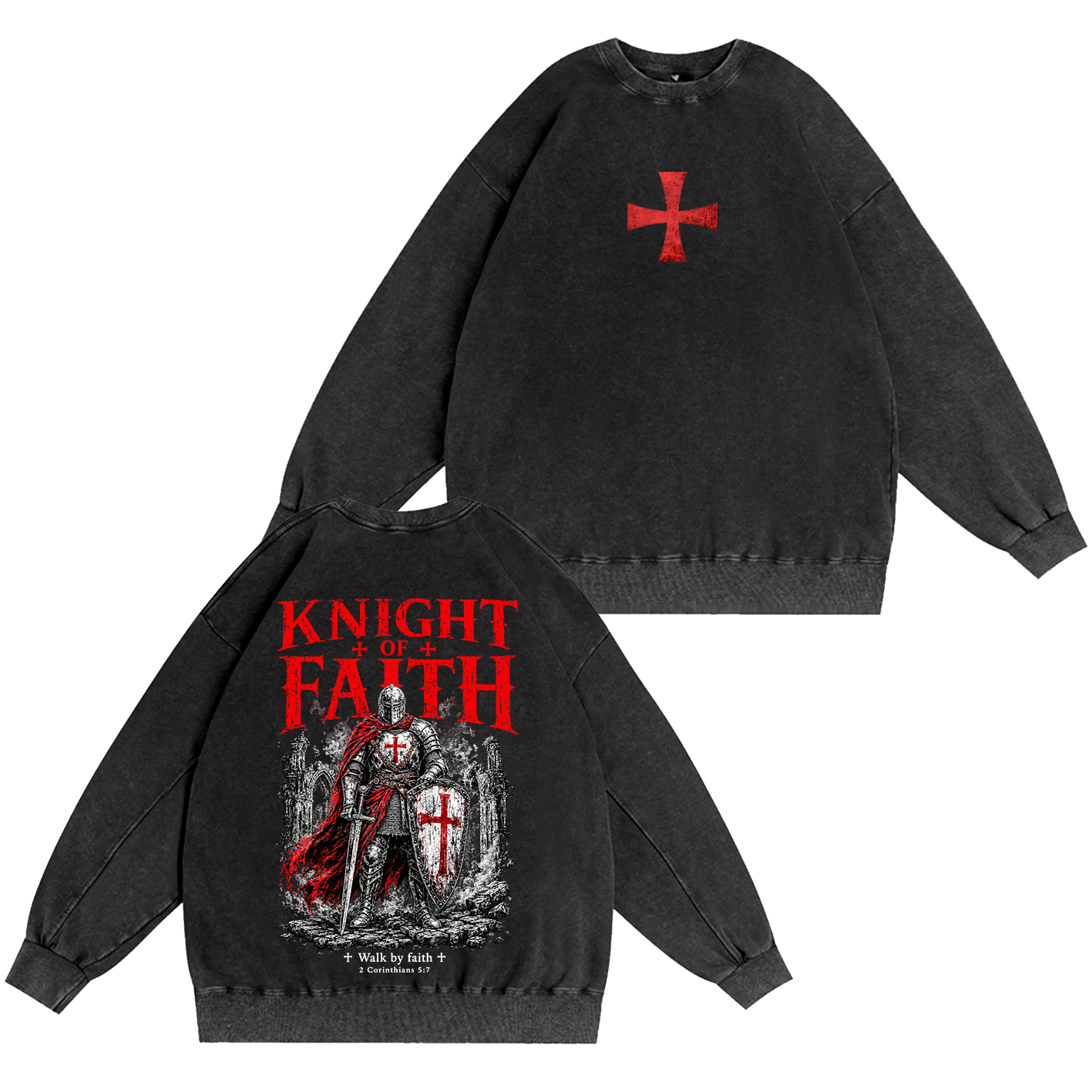 Knight of Faith Vintage Washed T-Shirt/Crewneck/Hoodie