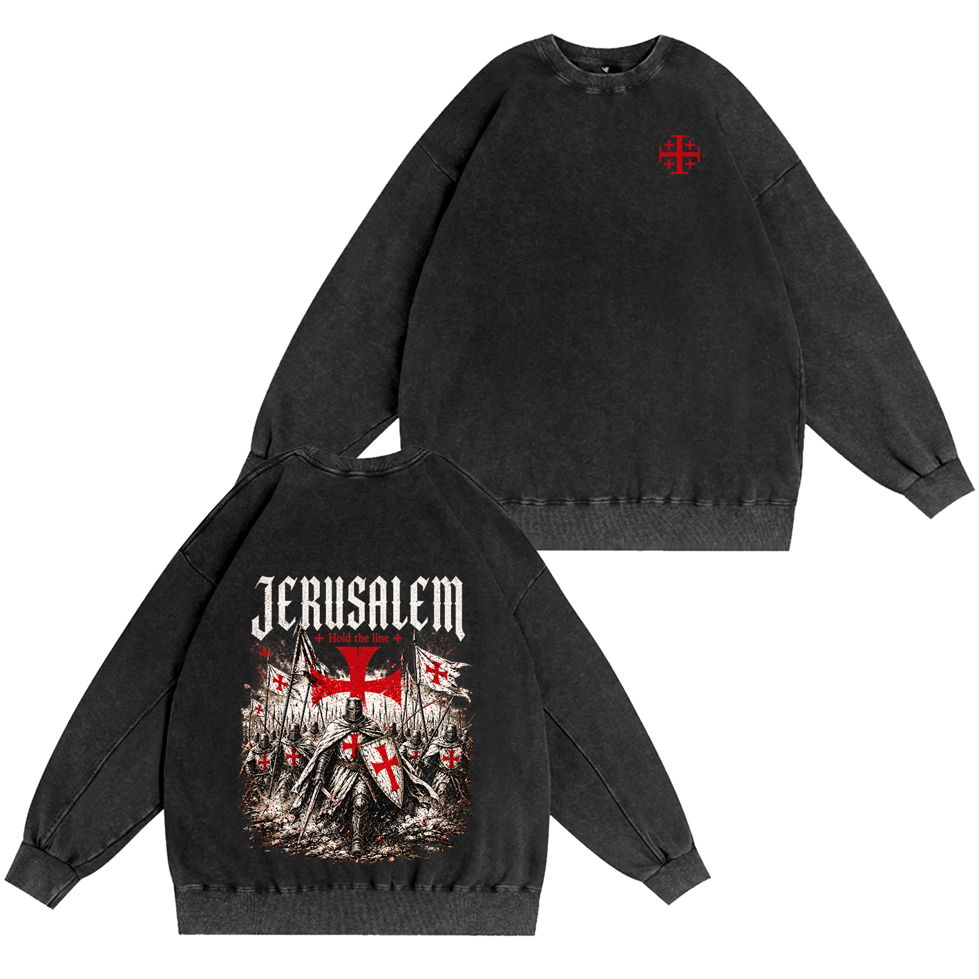 Jerusalem Hold the Line Vintage Washed T-Shirt/Crewneck/Hoodie