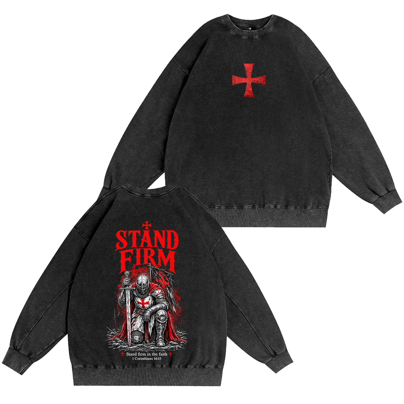 Stand Firm Knight Washed T-Shirt/Crewneck/Hoodie