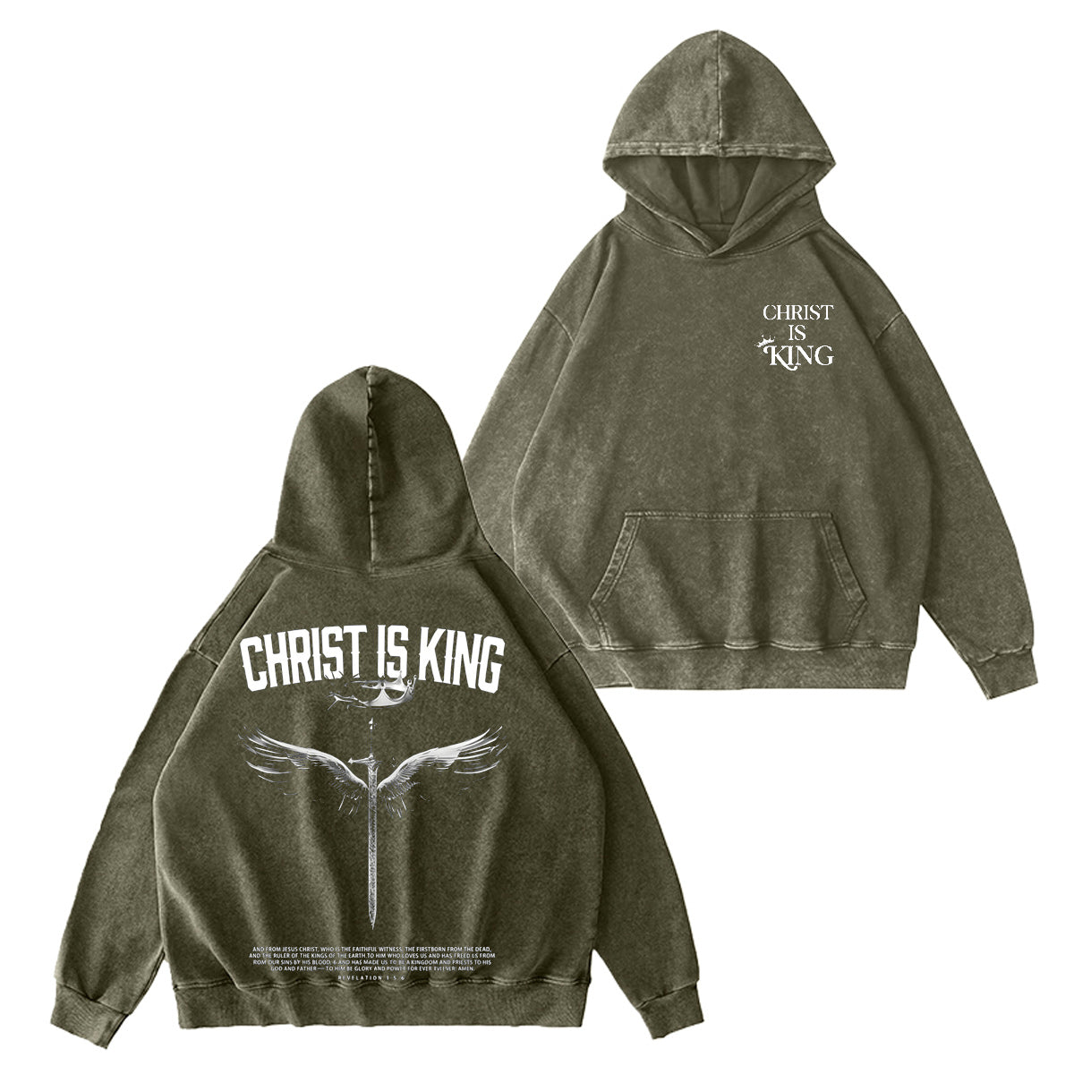 Christ the King Washed T-shirt/Crewneck/Hoodie