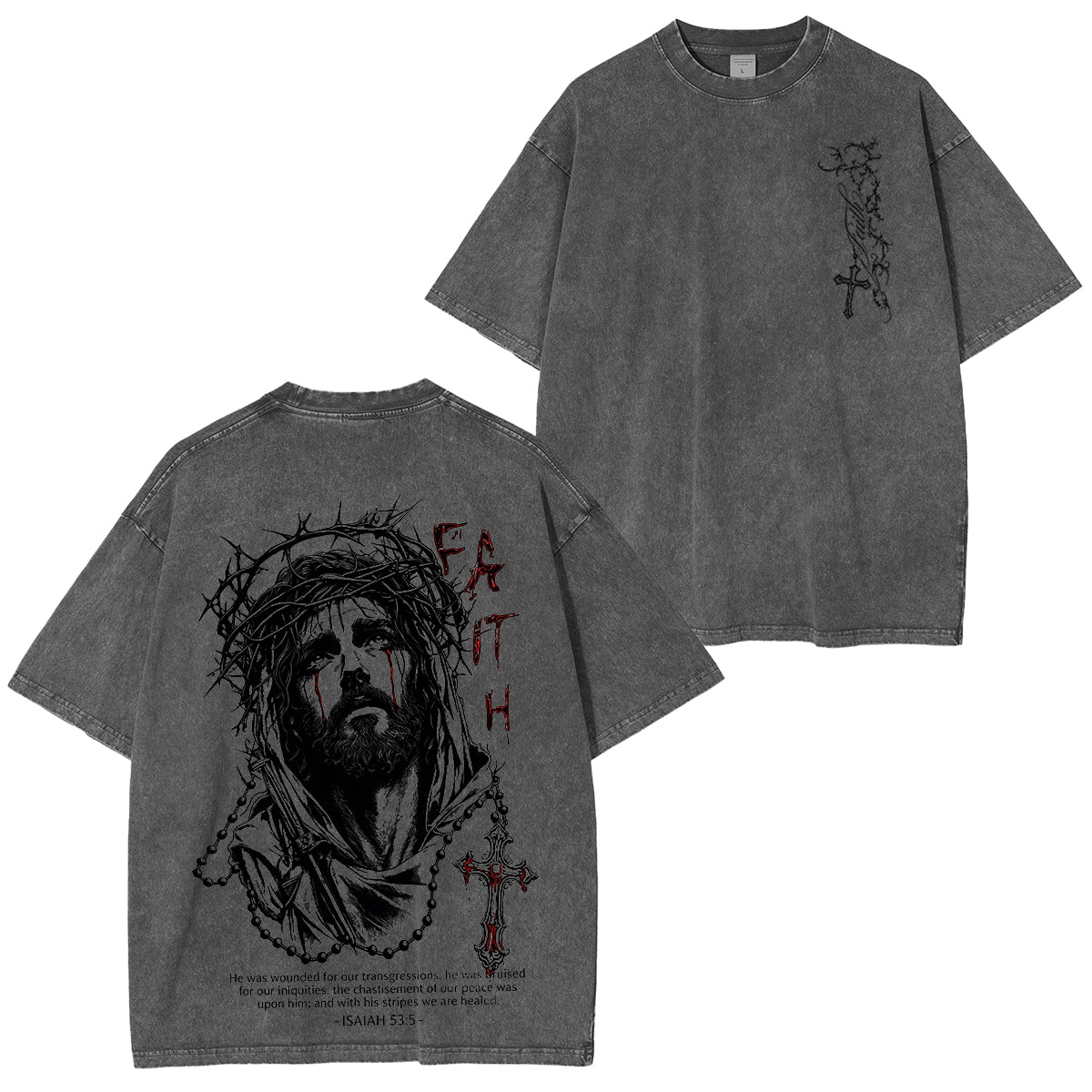 By His Stripes Vintage Washed Faith Tee