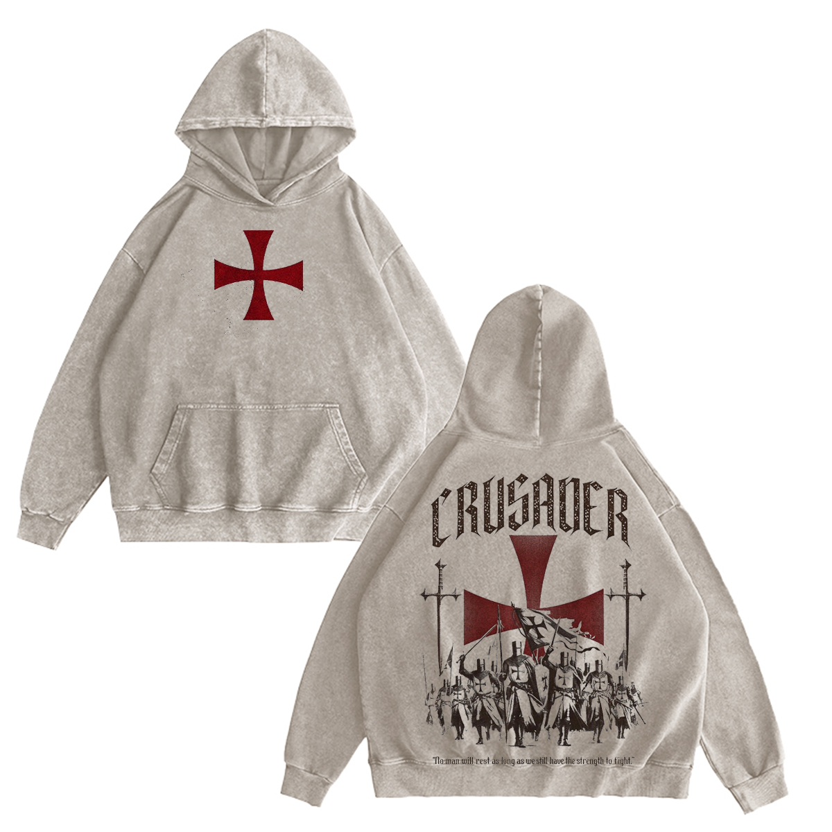 Crusader Knight Washed T-shirt/Crewneck/Hoodie