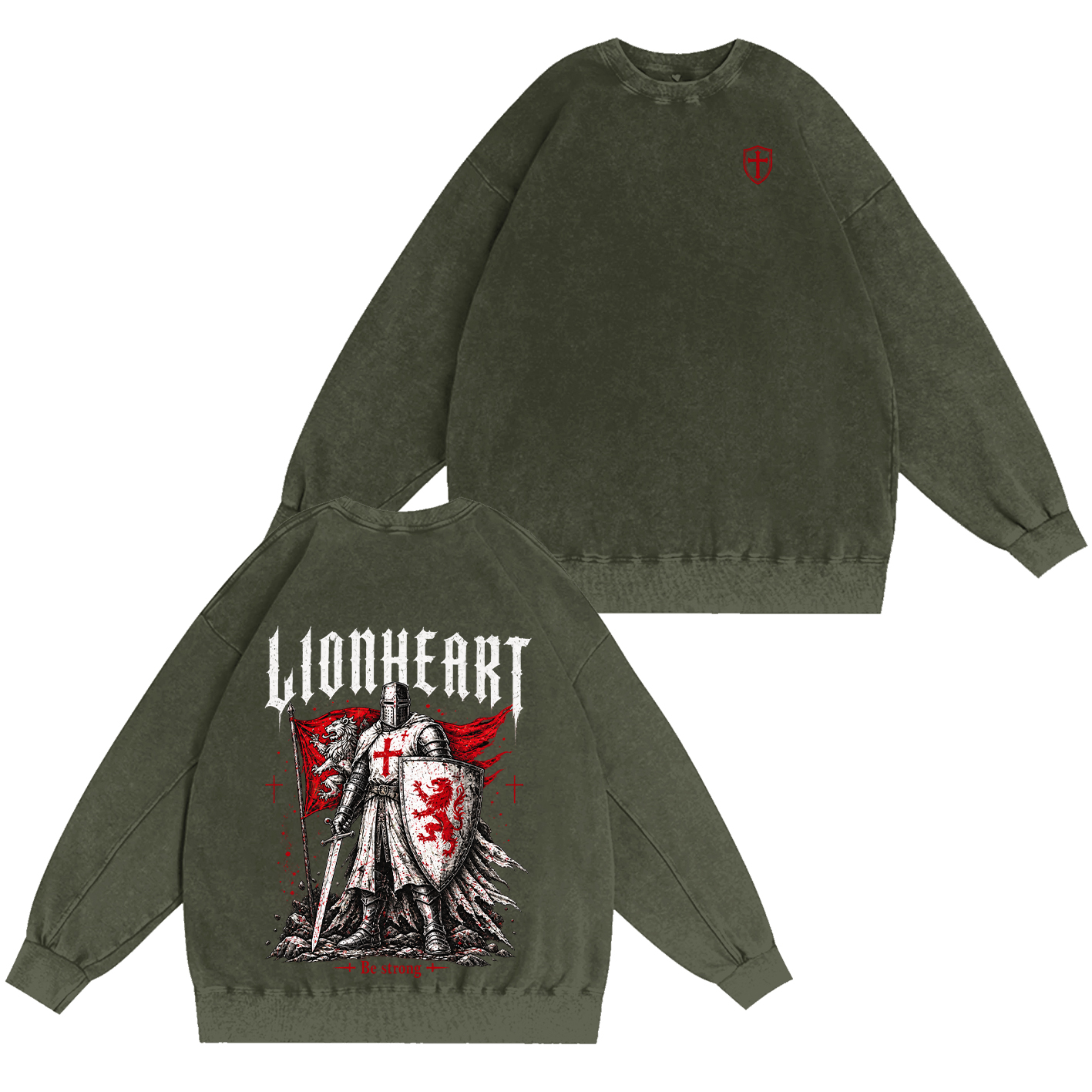 Lionheart Be Strong Vintage Washed T-Shirt/Crewneck/Hoodie