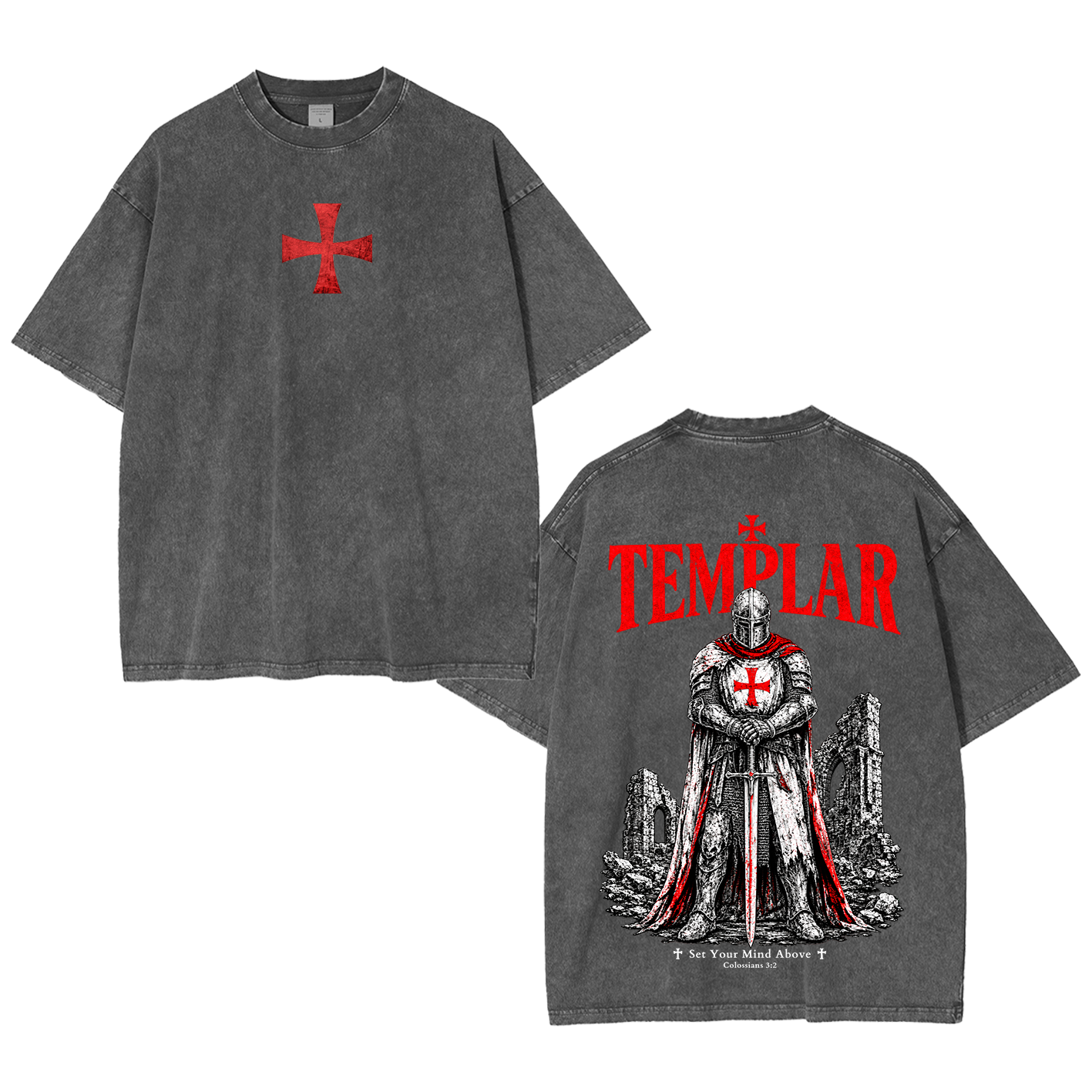 Templar’s Oath Washed T-Shirt/Crewneck/Hoodie