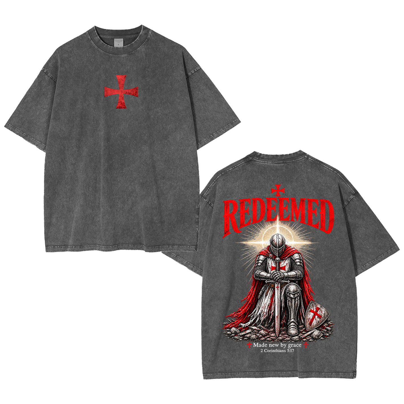 Redeemed by Grace Washed T-Shirt/Crewneck/Hoodie