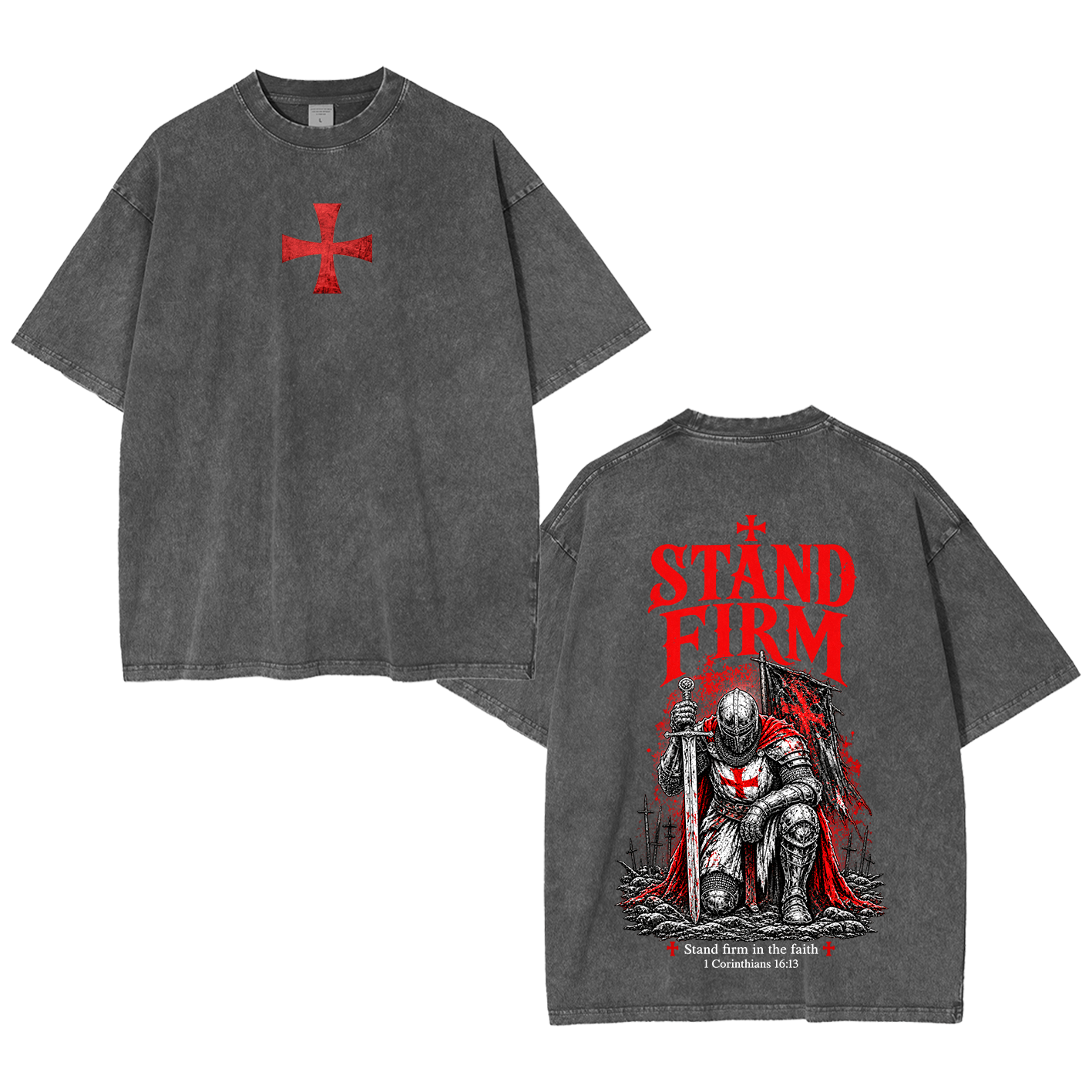 Stand Firm Knight Washed T-Shirt/Crewneck/Hoodie