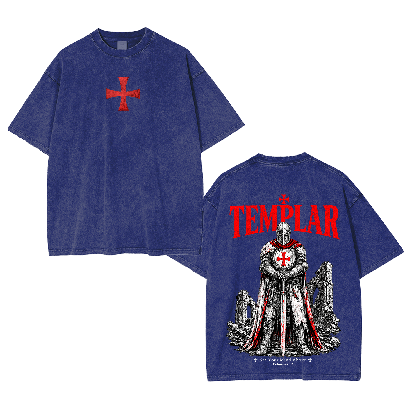 Templar’s Oath Washed T-Shirt/Crewneck/Hoodie