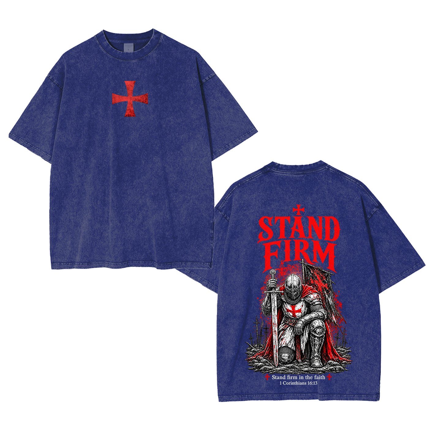 Stand Firm Knight Washed T-Shirt/Crewneck/Hoodie