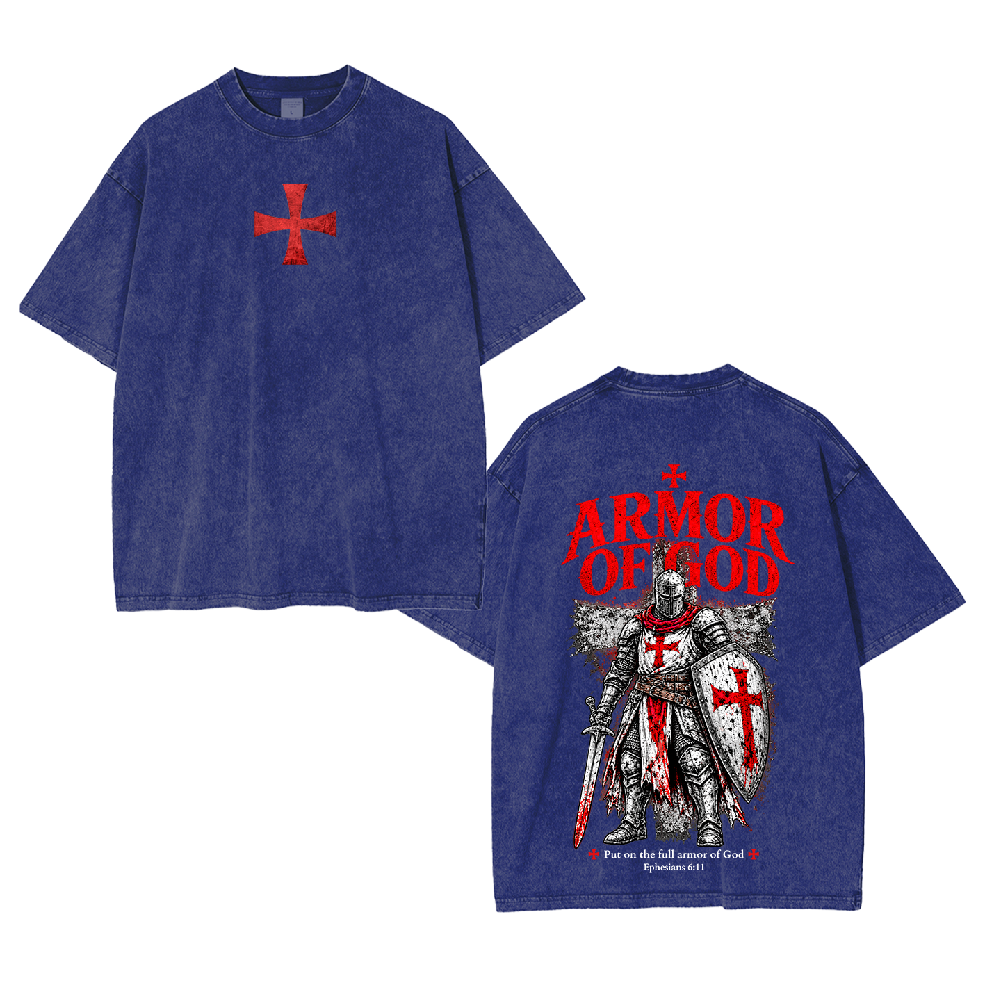 Armor of God Crusader Washed T-Shirt/Crewneck/Hoodie