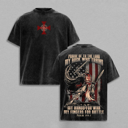 Psalm 144⁠ ⁠Bibleverse⁠ ⁠Faith over fear Washed Unisex T-Shirt