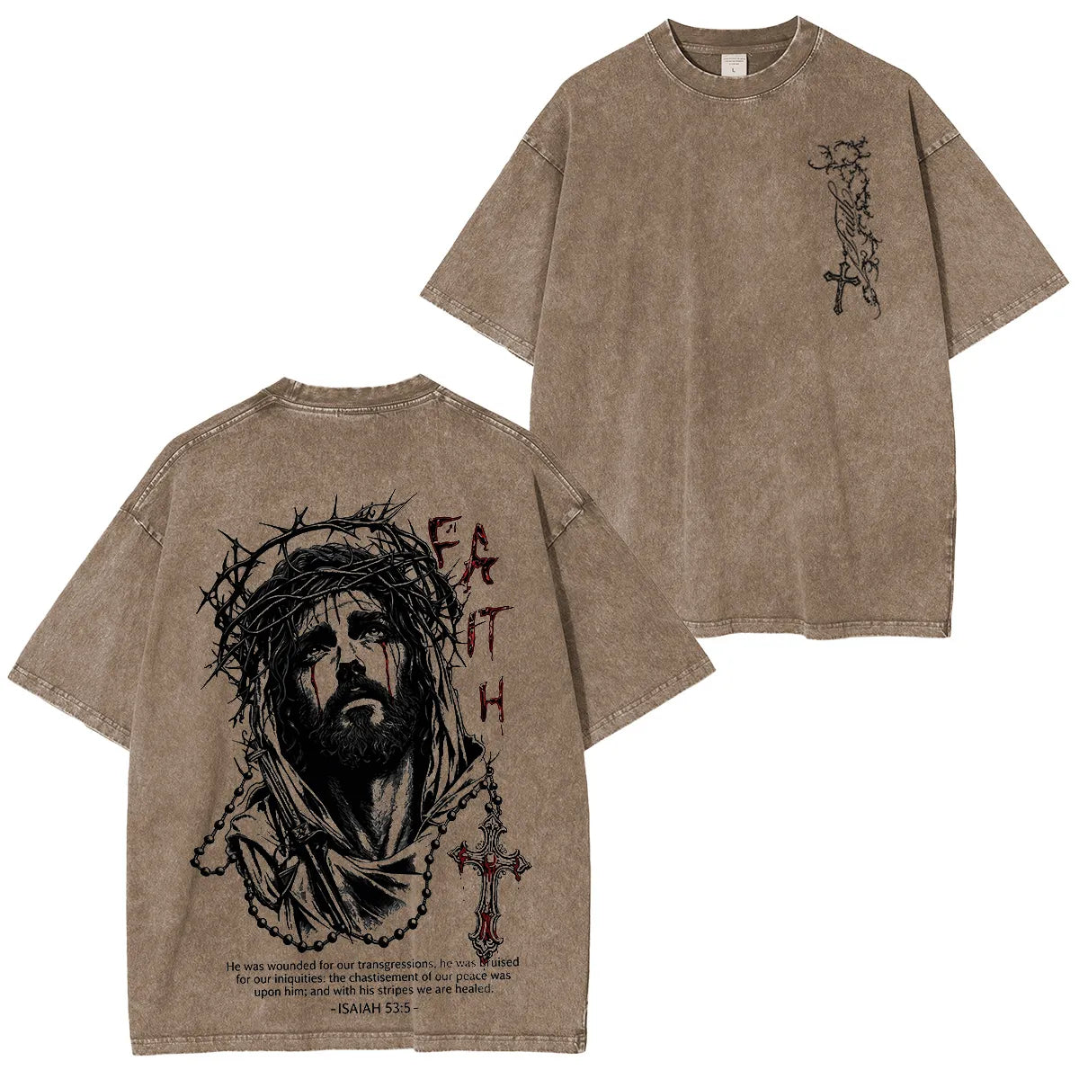 By His Stripes Vintage Washed Faith Tee