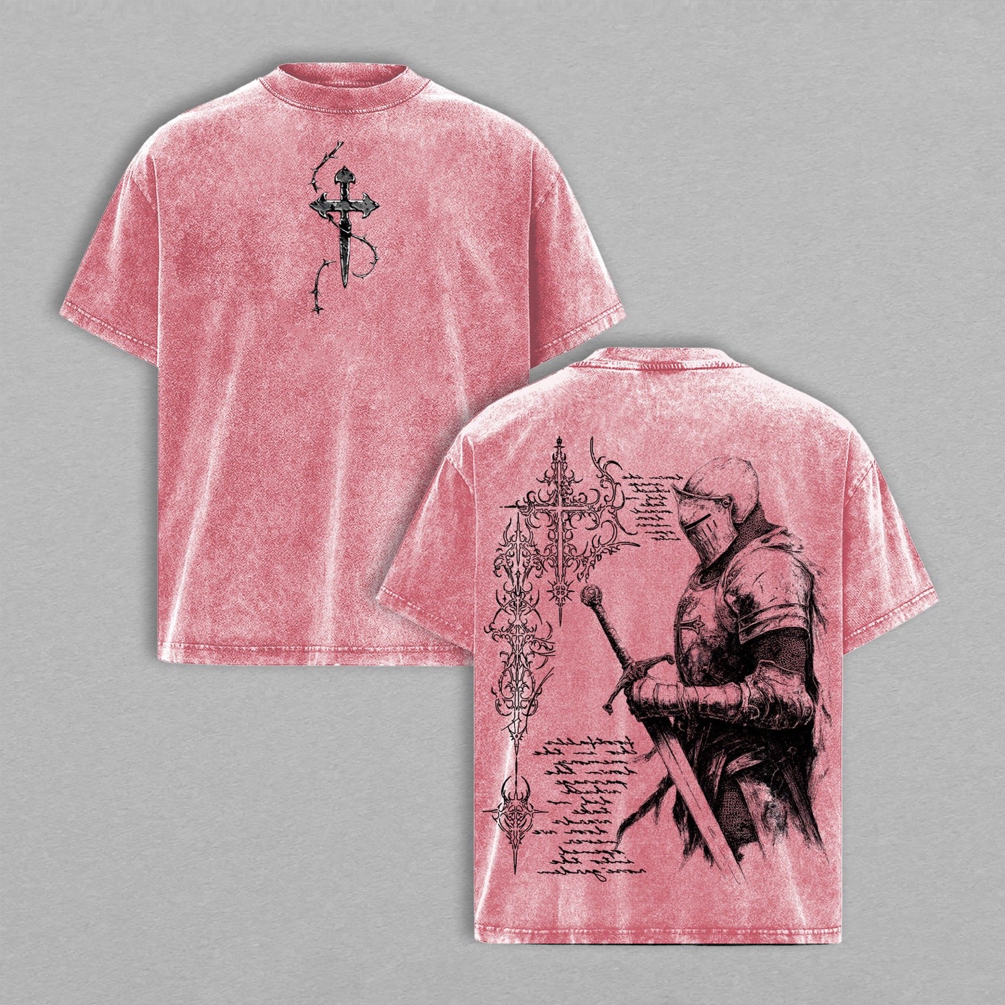 Crusader Knight Vintage Washed T-Shirt