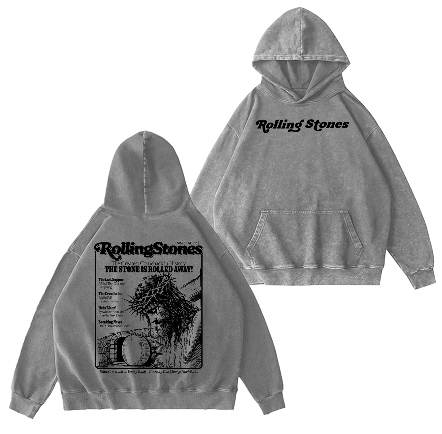 The Stone Is Rolled Away – Resurrection Washed T-shirt/Crewneck/Hoodie