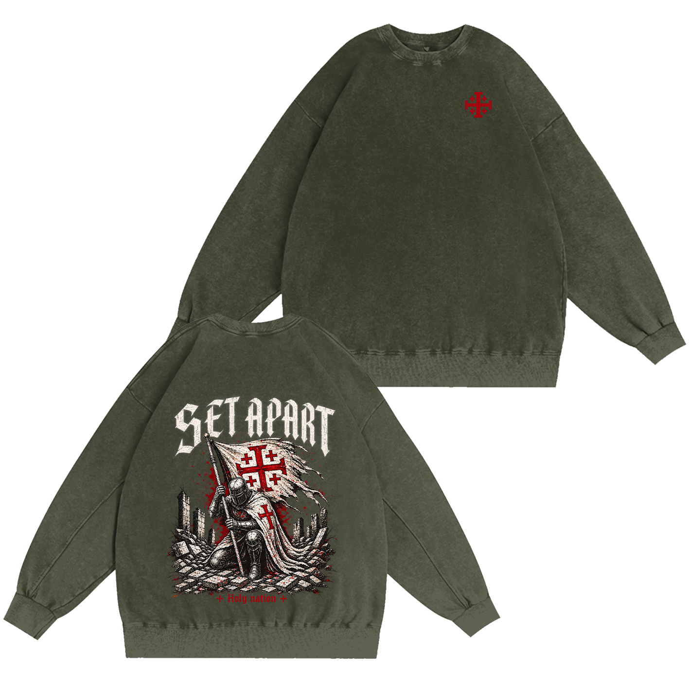 Set Apart Holy Nation Vintage Washed T-Shirt/Crewneck/Hoodie
